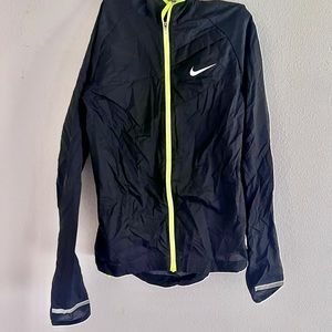 Thin NIKE black & bright green windbreaker